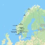 المسافة بين مدن النرويج